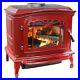 Breckwell_Cast_Iron_Wood_Stove_RED_Enamel_Porcelain_Fireplace_Refurbished_01_ab