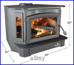 Breckwell SW940 Bay Front Wood Stove fireplace Insert 128K BTU Heat to 3200 sf