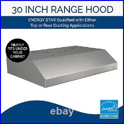 Broan BCSEK130 150 250 CFM 30W Under Cabinet Range Hood Stainless Steel