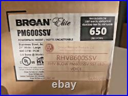 Broan PM600SSV Elite 21-Inch Custom Range Hood Power Pack