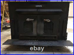 Buck 28000 Woodburning Stove With Blower And Door Screen. Inlaid Glass Doors