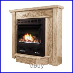 Buck Stove 1127 Deluxe 25K BTU Vent-Free NG/LP Gas Fireplace with Blower & Mantel