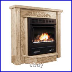 Buck Stove 1127 Deluxe 25K BTU Vent-Free NG/LP Gas Fireplace with Blower & Mantel