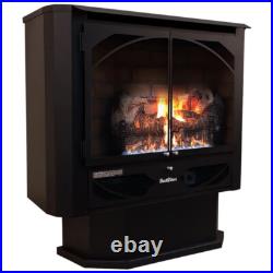 Buck Stove 384 Vent-Free 32 NG/LP Gas Stove with Blower & Pedestal 33,000 BTU