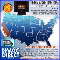 Buck Stove 384 Vent-Free 32 NG/LP Gas Stove with Blower & Pedestal 33,000 BTU