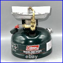 COLEMAN 508-700 Gas Stove 8-89 Unused Unfired In Case with Wrench Tag & Paperwork