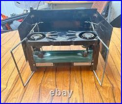 COLEMAN WWII 523 USA MD Medical Military 2 Burner Field Stove UNTESTED
