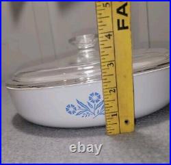 CORNING WARE RANGE TOPPER N-10-B 10 SKILLET With LID BLUE CORNFLOWER RARE