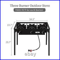 Camp Stove High Pressure Propane Gas Cooker Cast Iron Patio Cooking Burner