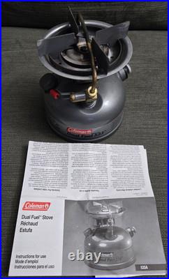 Camping Lot Coleman Dual Fuel 533 Stove + Funnel + BONUS US Army Pouch Case