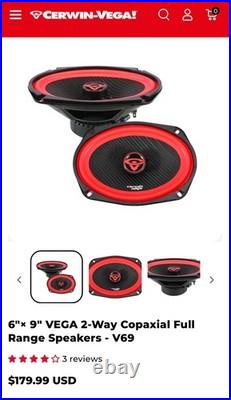 Cerwin Vega V69 Vega Series 6×9? 2-Way Full-Range Coaxial Car Speakers Hybr