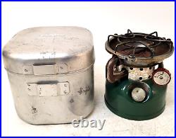 Coleman 2 / 1966 Single Burner Green 502 Stove W Case / Cook Kit