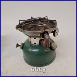 Coleman 2 / 1966 Single Burner Green 502 Stove W Case / Cook Kit