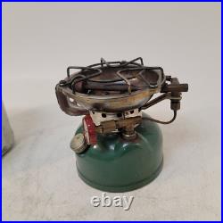 Coleman 2 / 1966 Single Burner Green 502 Stove W Case / Cook Kit