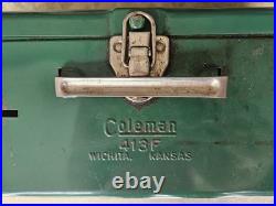 Coleman 413F 2 Burner Camp Stove With Shelves Propane Converter