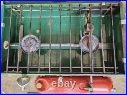 Coleman 413F 2 Burner Camp Stove With Shelves Propane Converter