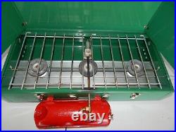 Coleman 426D Vintage 3 Burner Gas Stove Camping Grill withbox 1966 9/66