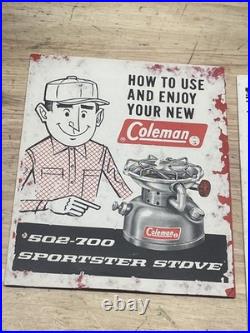 Coleman 502-800 Stove Cook Kit 4/74 W Box And Papers Near Mint
