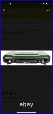 Coleman Cascade 328 3-Burner Camping Stove, Portable Cooktop with 28,000 Btus