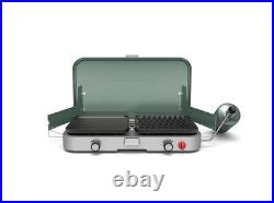 Coleman Cascade 3-in-1 Camping Stove 2 Burner Grill Griddle Combo Authentic
