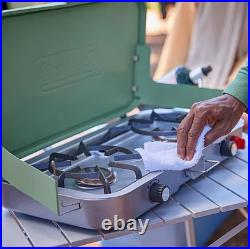 Coleman Cascade 3-in-1 Camping Stove 2 Burner Grill Griddle Combo Authentic