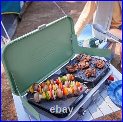 Coleman Cascade 3-in-1 Camping Stove 2 Burner Grill Griddle Combo Authentic
