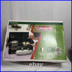 Coleman Dual Fuel Campstove 424 2-Burner Unleaded Gas Stove Never Used New