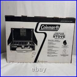 Coleman Dual Fuel Campstove 424 2-Burner Unleaded Gas Stove Never Used New