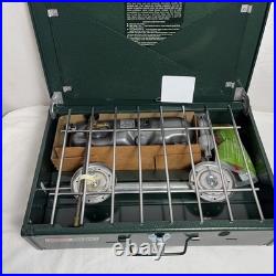 Coleman Dual Fuel Campstove 424 2-Burner Unleaded Gas Stove Never Used New