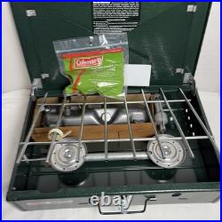 Coleman Dual Fuel Campstove 424 2-Burner Unleaded Gas Stove Never Used New