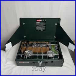 Coleman Dual Fuel Campstove 424 2-Burner Unleaded Gas Stove Never Used New
