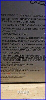 Coleman Exponent Multi Fuel Stove Made in USA 550B725 NEW Never Fired WithBOX Coleman Exponent Multi Fuel Stove Made in USA 550B725 NEW Never Fired WithBOX