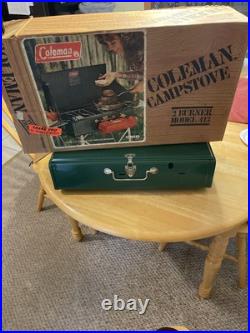 Coleman Model 413H 413H499 2 Burner Camp Stove 1983 Brand New In Box Never Used