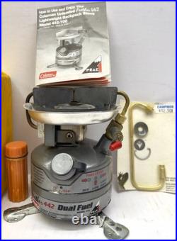 Coleman Peak 1 Feather 442 Dual Fuel Camp Stove withnew xtra generator/case L@@K