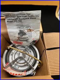 Coleman Peak 1 Feather 442 Dual Fuel Hiking Camping Stove New 04/99 withOB & Inst