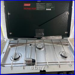 Coleman Propane Stove Three Burner Portable Gas Stove Vintage