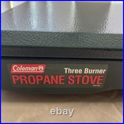 Coleman Propane Stove Three Burner Portable Gas Stove Vintage