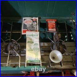 Coleman Two Burner Green Camp Stove 413G499 withBox Vintage 1979