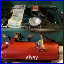Coleman Two Burner Green Camp Stove 413G499 withBox Vintage 1979
