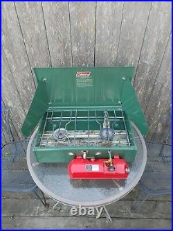 Colemen Camp Gas Stove #413H 2 Burner Dated 09/83 Made USA? Nice1