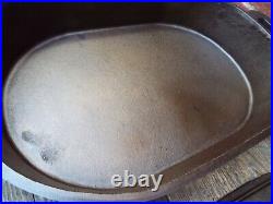 Columbus Iron Works Cast Iron Oval Fish Fryer with Lid, Restored Columbus Iron Works Cast Iron Oval Fish Fryer with Lid, Restored