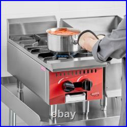 Commercial 12 Natural Gas Double Burner Countertop Range Kitchen Cook Equipment