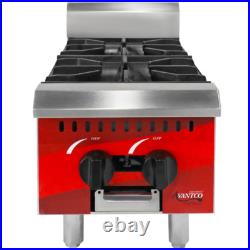 Commercial 12 Natural Gas Double Burner Countertop Range Kitchen Cook Equipment