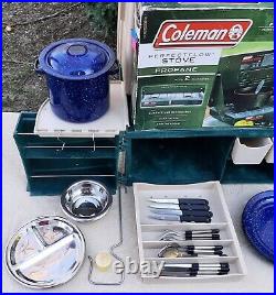 Complete Campmate Portable Kitchen +Brand New Coleman 2-Burner Propane Stove USA