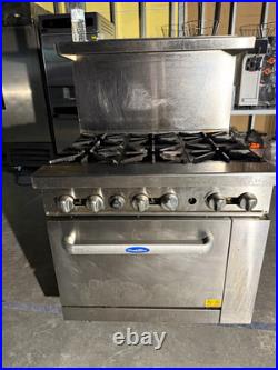 CookRite ATMG-36 Commercial Gas Range 4 Burners Right Griddle Standard Oven