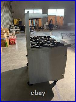 CookRite ATMG-36 Commercial Gas Range 4 Burners Right Griddle Standard Oven