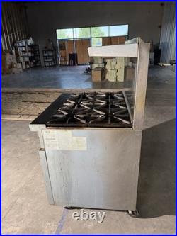 CookRite ATMG-36 Commercial Gas Range 4 Burners Right Griddle Standard Oven
