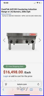 CookTek 645100 Countertop Induct Range Model Number MC14004-200