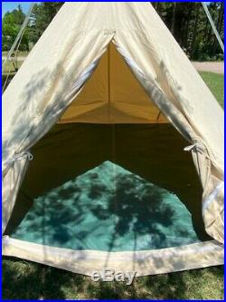 Cowboy Teepee Tent, Canvas, 10x10, Colorado Tent Co, Range Tent, Vinal Floor