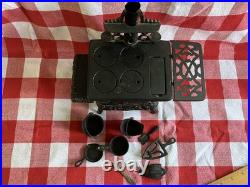 Crescent Cast Iron Vintage Child's Stove Complete